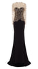 Black/Gold Sparkly Fishtail Dress