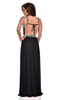 Black Grecian Backless Dress
