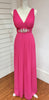 Hot pink chiffon dress